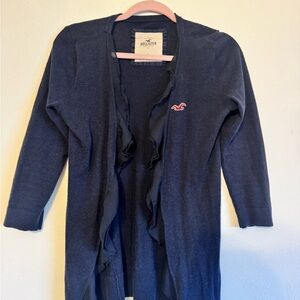 Hollister Navy Jacket Label Detail